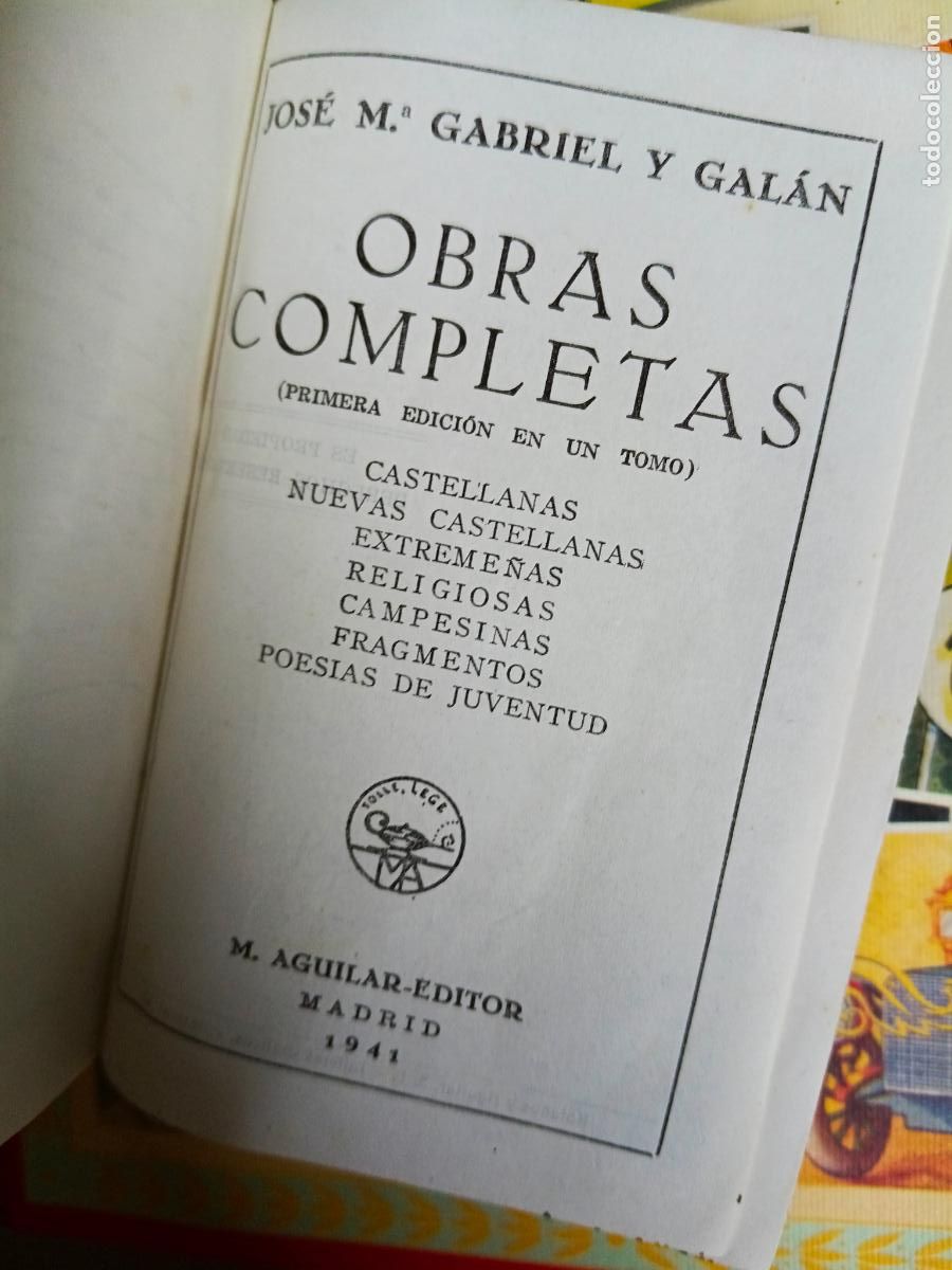 Libros de segunda mano: GABRIEL Y GAL&Aacute;N : OBRAS COMPLETAS (AGUILAR, 1941) - Foto 2