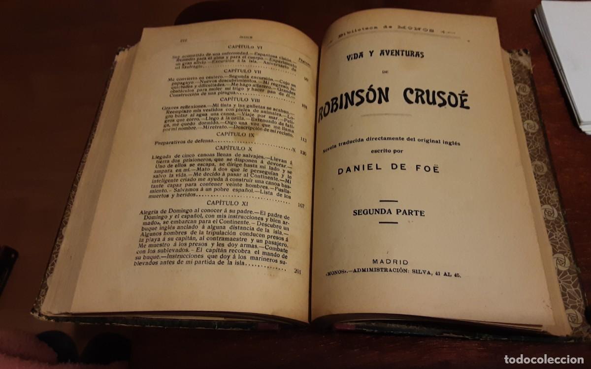 Libros de segunda mano: ROBINSON CRUSOE - DANIEL DEFOE - BIBLIOTECA DE MONOS - Foto 10