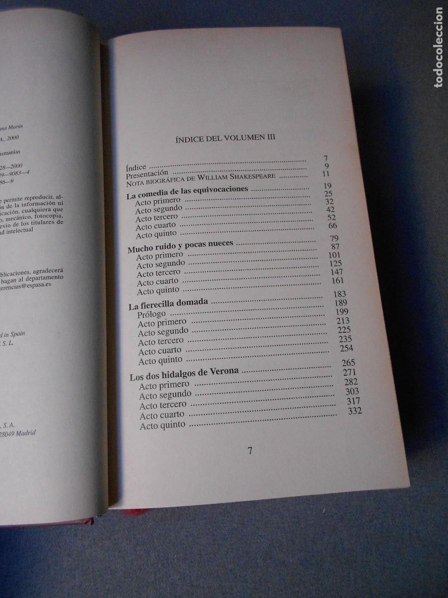 Libros de segunda mano: GRANDES COMEDIAS. WILLIAM SHAKESPEARE. - Foto 3