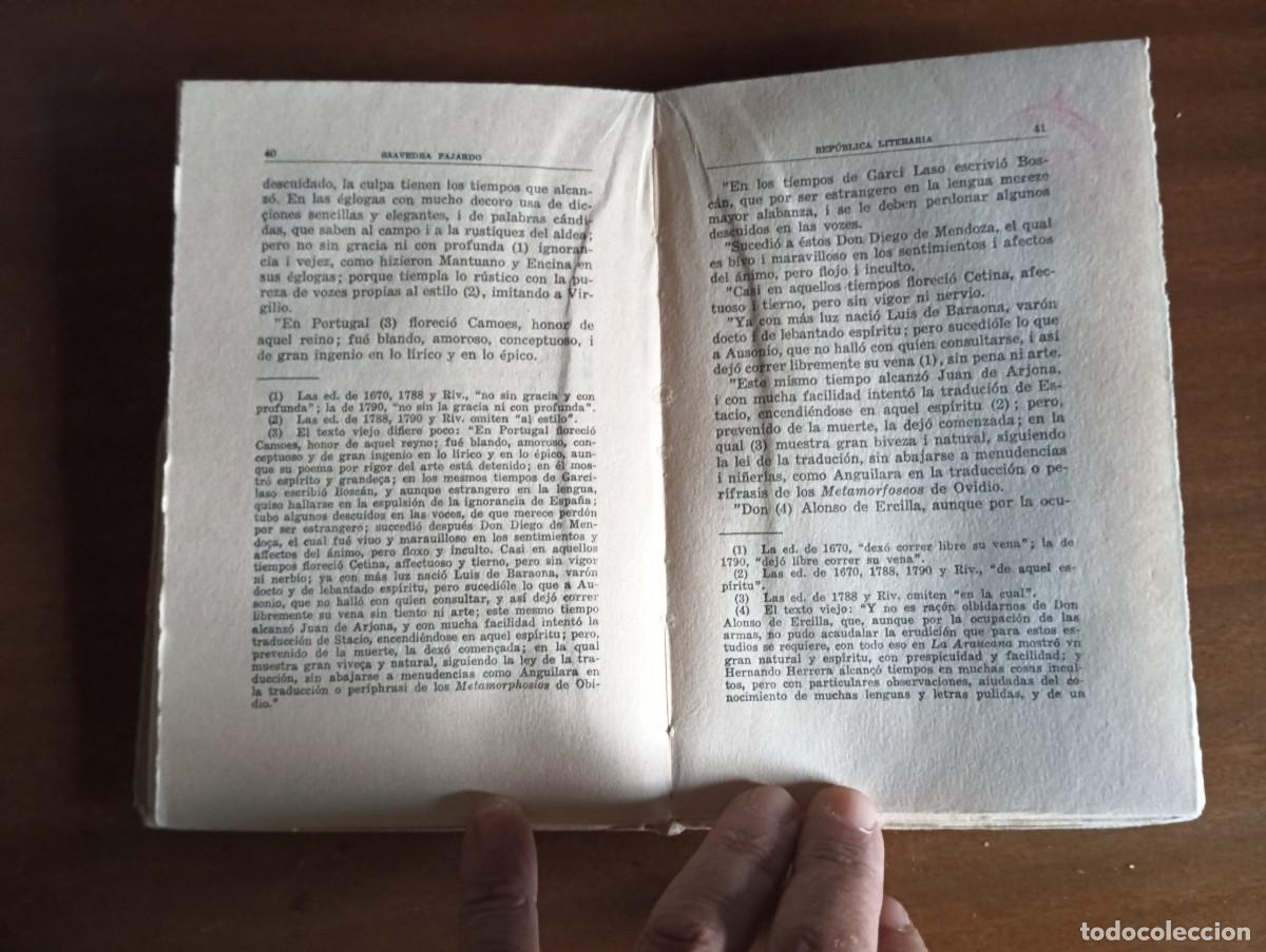 Libros de segunda mano: REP&Uacute;BLICA LITERARIA.- SAAVEDRA FAJARDO. - Foto 4