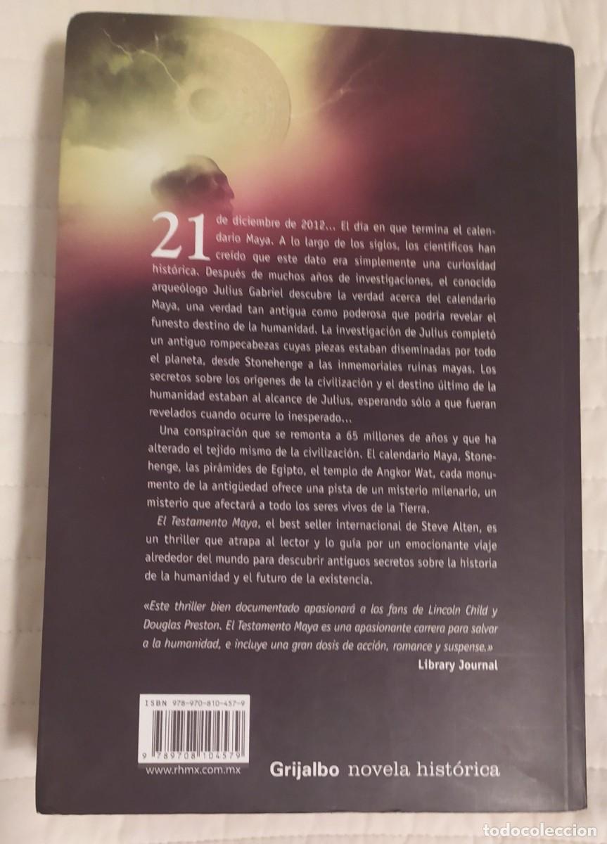 Libros de segunda mano: El testamento Maya- Steve Alten - Foto 2