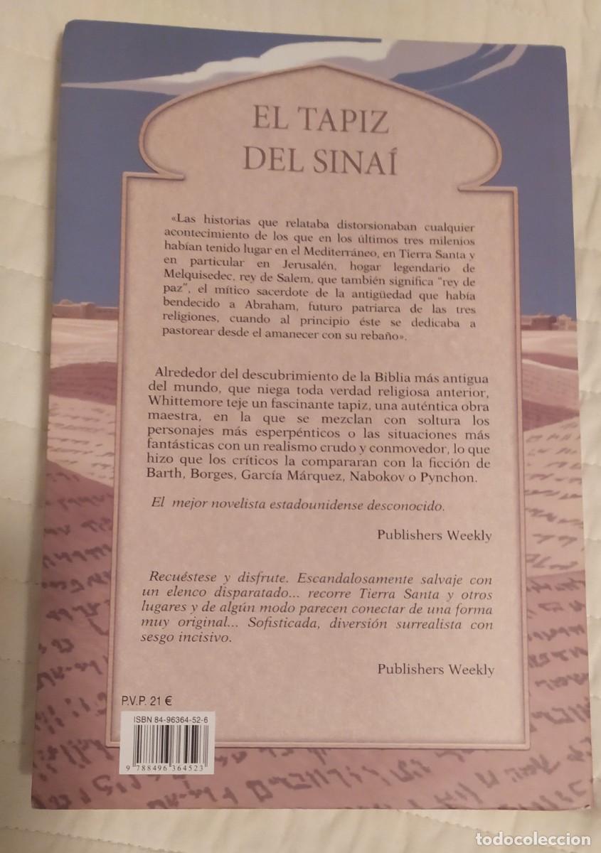Libros de segunda mano: El tapiz del SINAI- Edward Whittemore - Foto 2