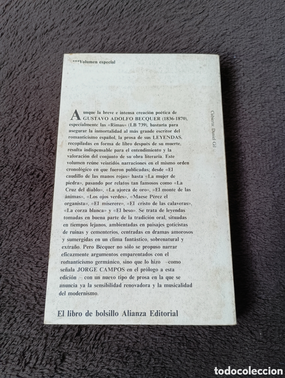 Libros de segunda mano: Libro LEYENDAS (Gustavo Adolfo B&eacute;cquer). Alianza Editorial, Madrid, 1982 - Foto 2