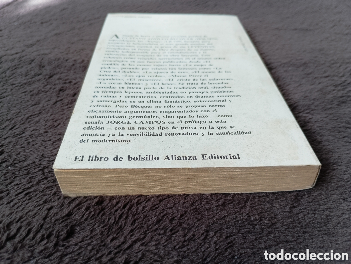 Libros de segunda mano: Libro LEYENDAS (Gustavo Adolfo B&eacute;cquer). Alianza Editorial, Madrid, 1982 - Foto 3