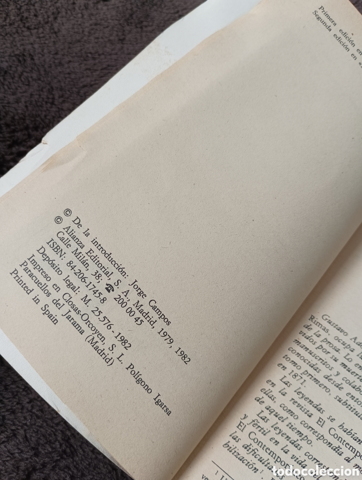 Libros de segunda mano: Libro LEYENDAS (Gustavo Adolfo B&eacute;cquer). Alianza Editorial, Madrid, 1982 - Foto 11