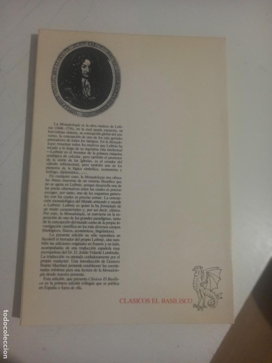 Libros de segunda mano: Monadolog&iacute;a ,Leibniz. Introducci&oacute;n de Gustavo Bueno - Foto 2
