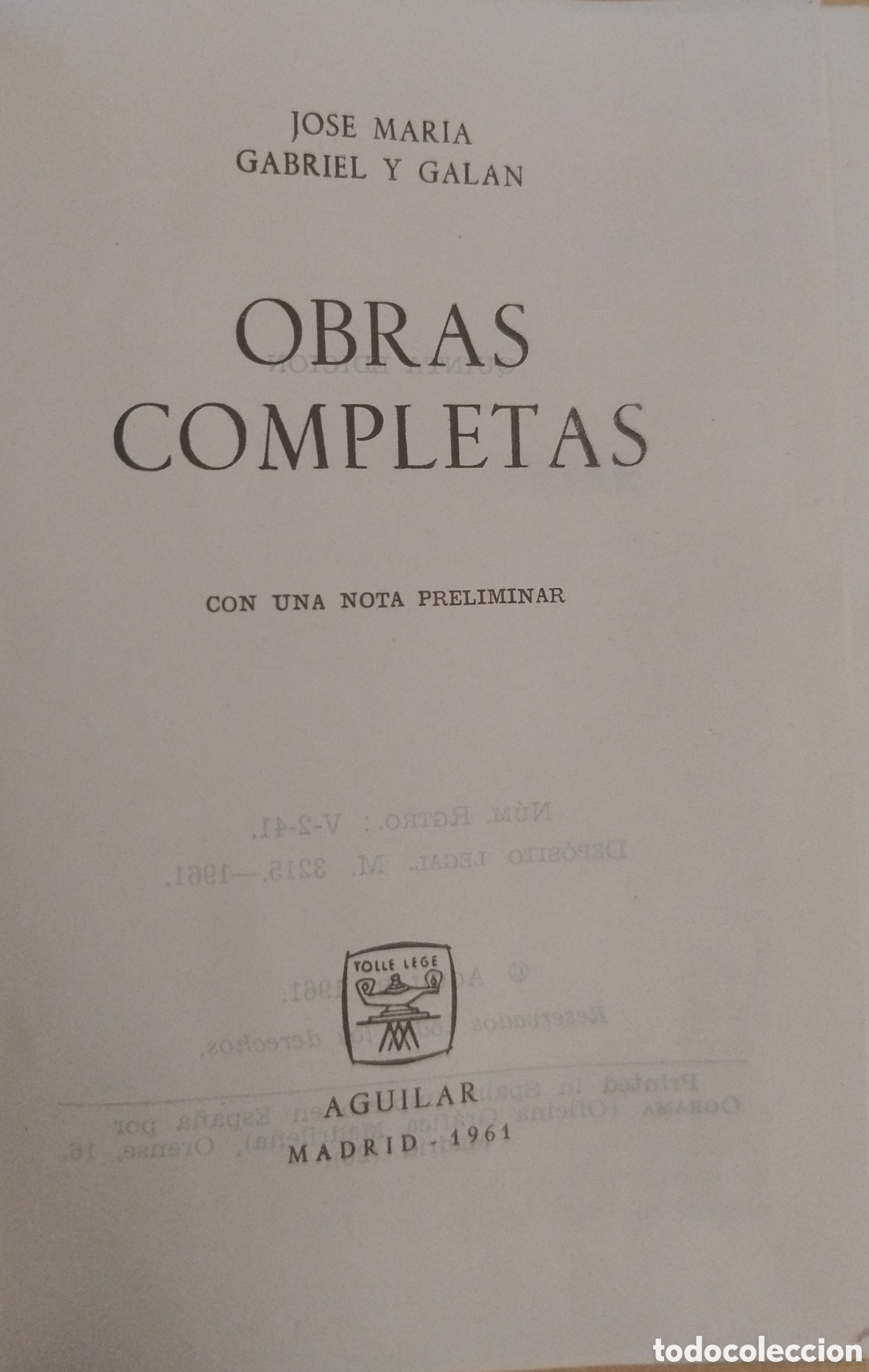 Libros de segunda mano: Obras completas. Gabriel y Gal&aacute;n - Foto 4