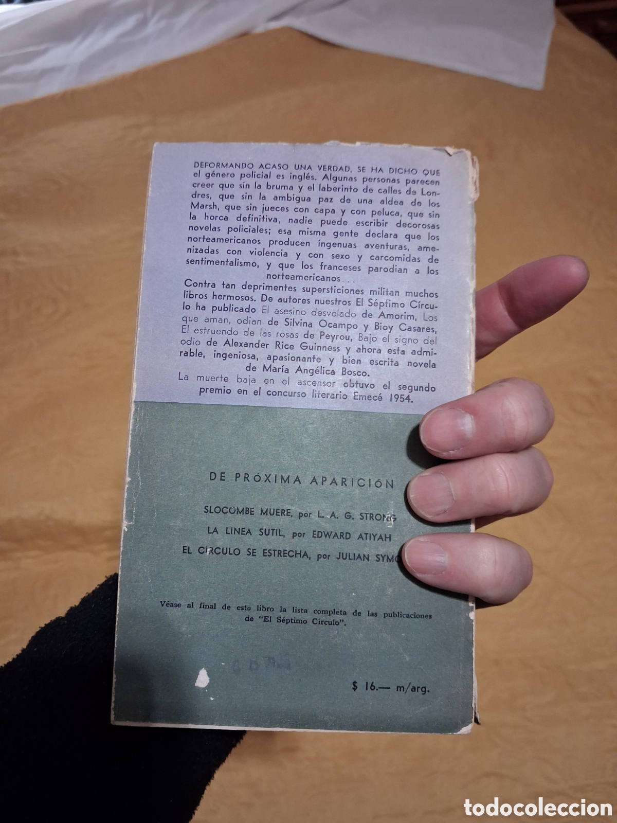 Libros de segunda mano: La muerte baja en el ascensor, Mar&iacute;a Angelica Bosco - Foto 2