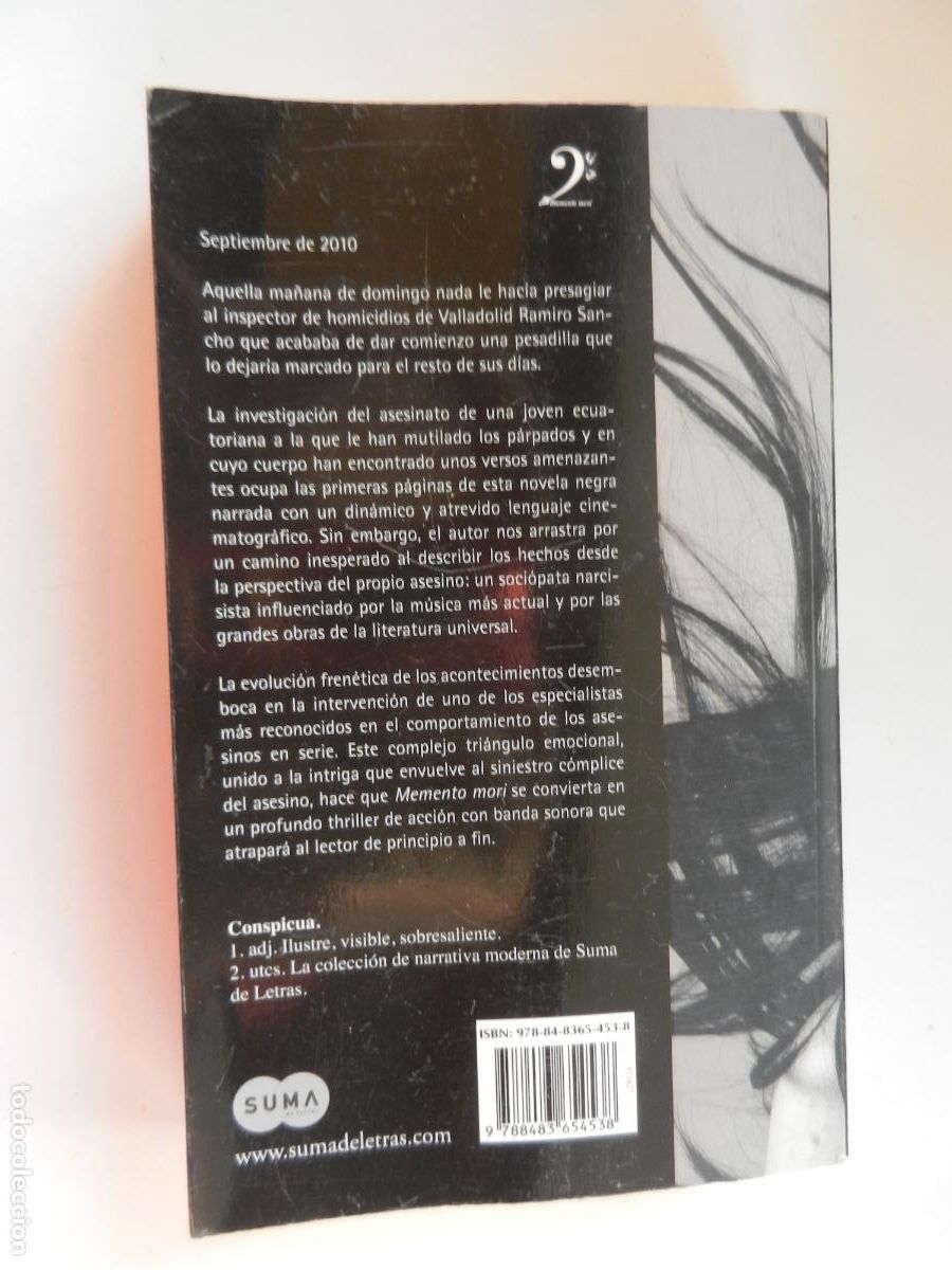 Libros de segunda mano: MEMENTO MORI - CESAR PEREZ GELLIDA - SUMA 1&ordf; EDC 2013 - Foto 3