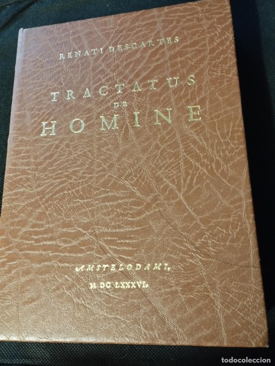 Libros de segunda mano: Libro en edici&oacute;n facs&iacute;mil de lujo Tratado del hombre de Descartes - Foto 1
