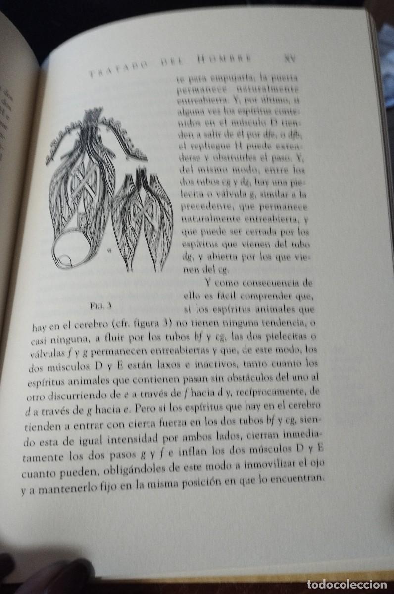 Libros de segunda mano: Libro en edici&oacute;n facs&iacute;mil de lujo Tratado del hombre de Descartes - Foto 4
