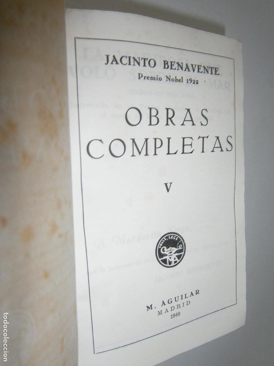 Libros de segunda mano: OBRAS COMPLETAS - JACINTO BENAVENTE (VOL. V) - AGULAR - Foto 2