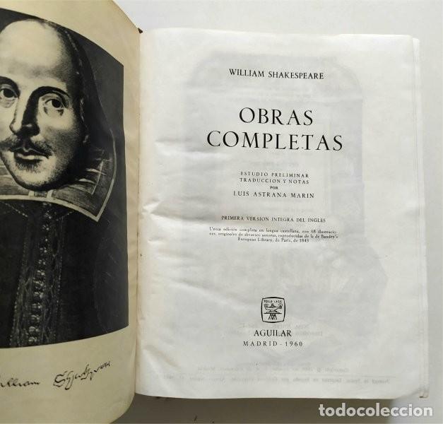 Libros de segunda mano: William Shakespeare. Obras completas. Aguilar 1960 - Foto 1