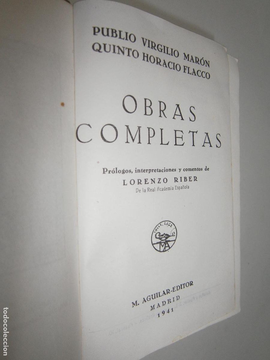 Libros de segunda mano: VIRGILIO MARON - OBRAS COMPLETAS - AGUILAR - Foto 2