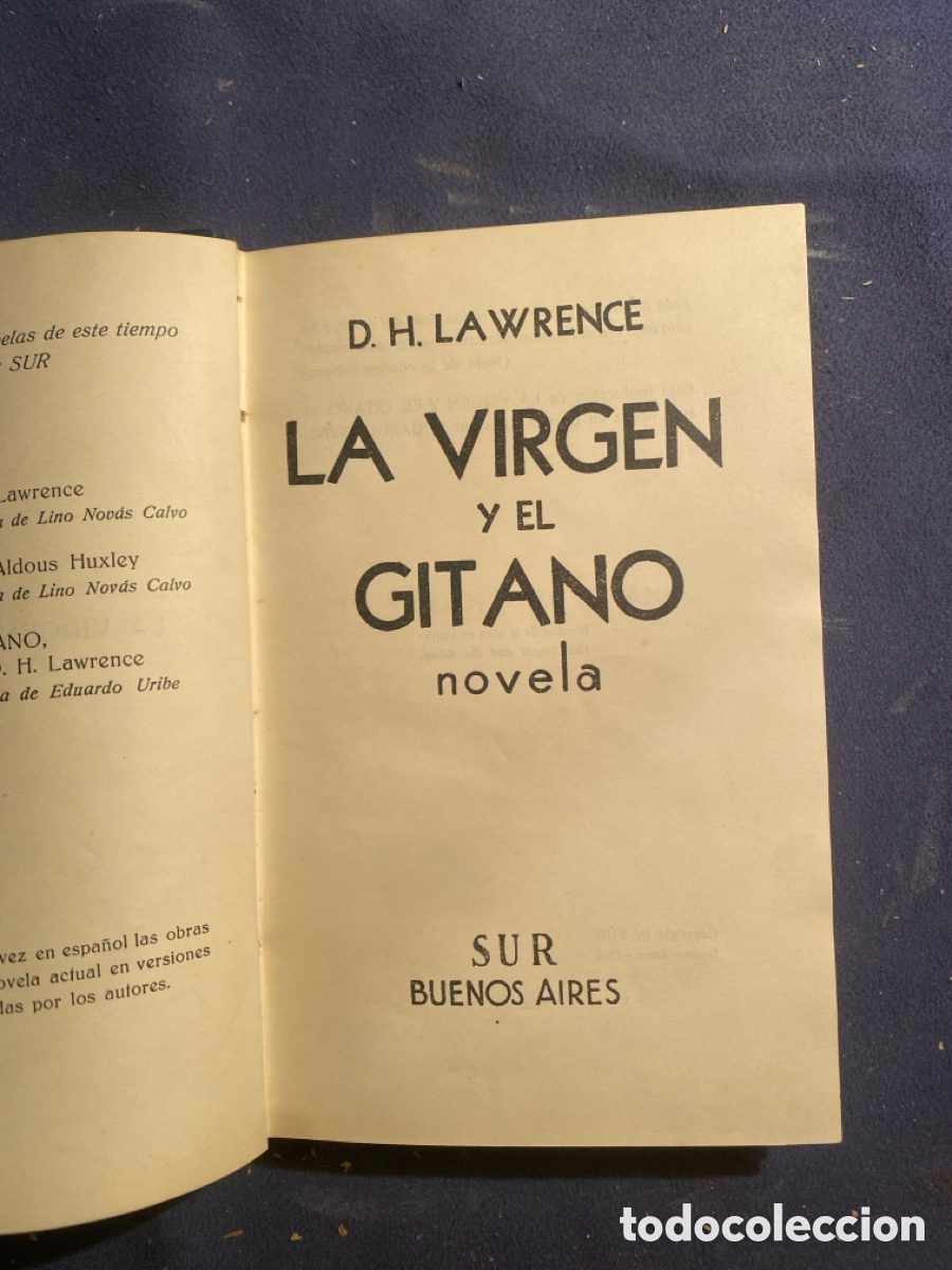 Libros de segunda mano: D. H. LAWRENCE: - LA VIRGEN Y EL GITANO - (SUR, 1934) - Foto 2