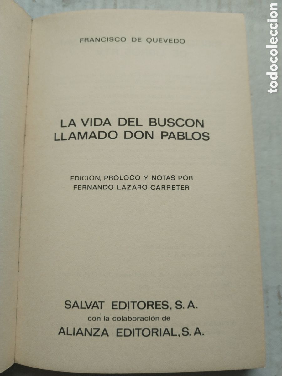 Libros de segunda mano: LA VIDA DEL BUSCON LLAMADO DON PABLOS/FRANCISCO DE QUEVEDO - Foto 3