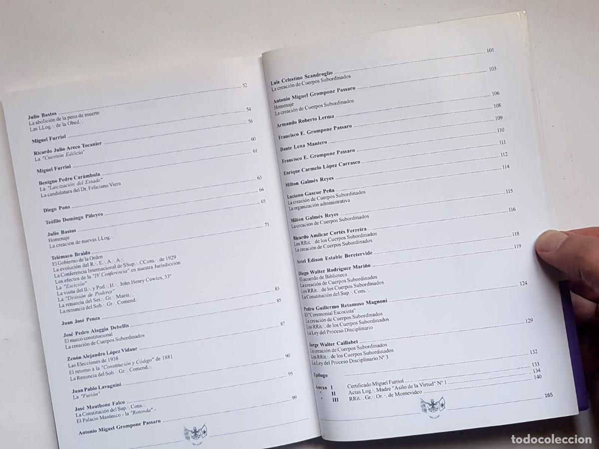 Libros de segunda mano: Lote de 4 t&iacute;tulos sobre masoner&iacute;a del Uruguay - Foto 9