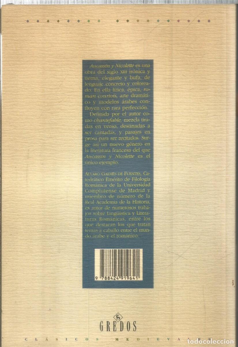Libros de segunda mano: AUCASSIN Y NICOLETTE. GREDOS. PRIMERA EDICION - Foto 2
