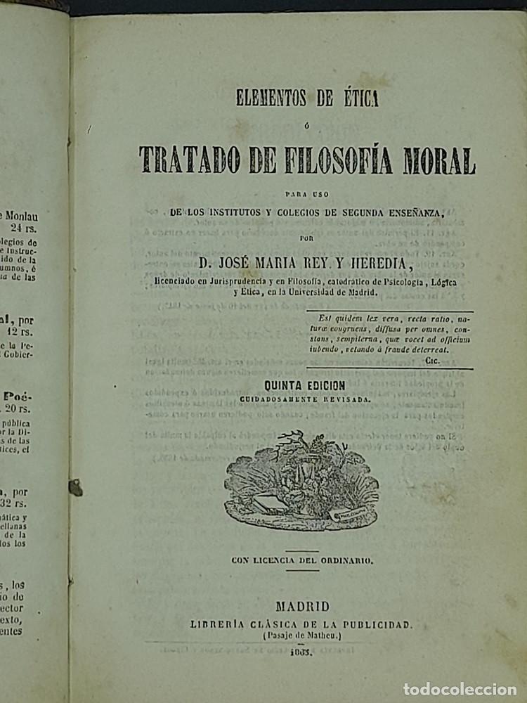 Libros de segunda mano: Elementos de &eacute;tica o Tratado de filosof&iacute;a moral - Foto 1
