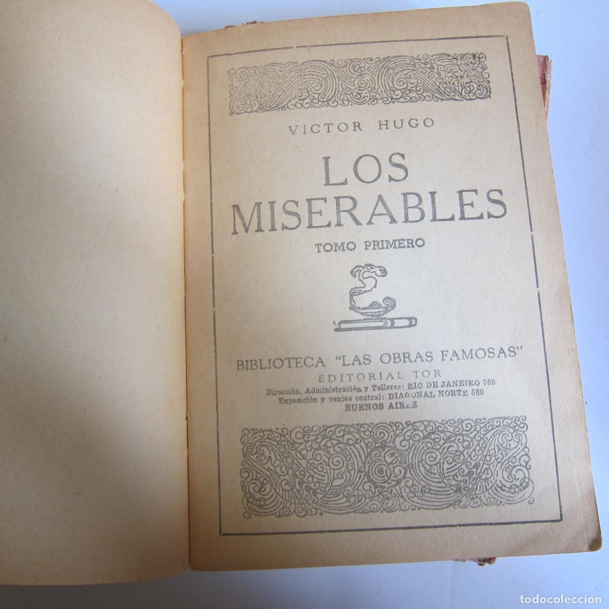 Libros de segunda mano: LOS MISERABLES - VICTOR HUGO (TOR) 2 VOL. NOVELA - Foto 5