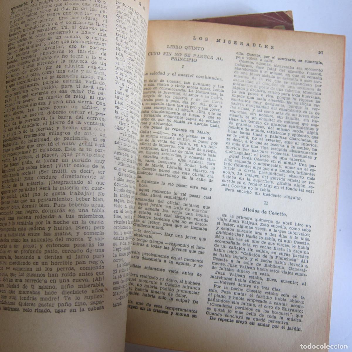 Libros de segunda mano: LOS MISERABLES - VICTOR HUGO (TOR) 2 VOL. NOVELA - Foto 7