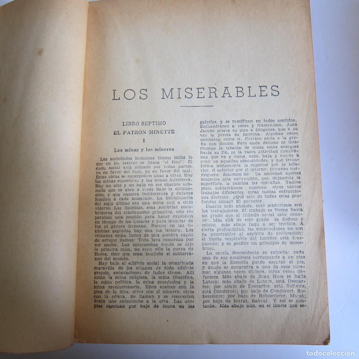 Libros de segunda mano: LOS MISERABLES - VICTOR HUGO (TOR) 2 VOL. NOVELA - Foto 9