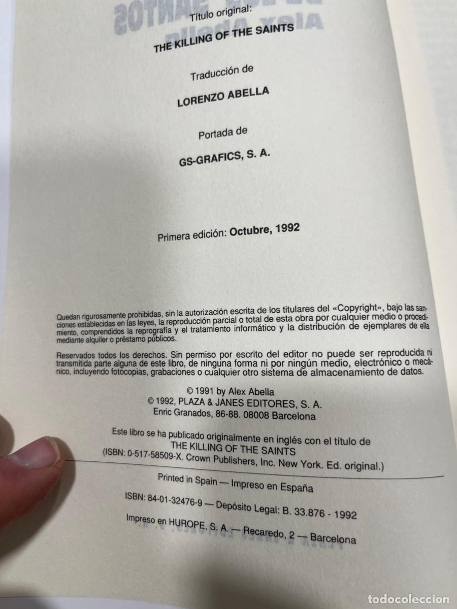 Libros de segunda mano: la matanza de los santos Alex Abella - Foto 2
