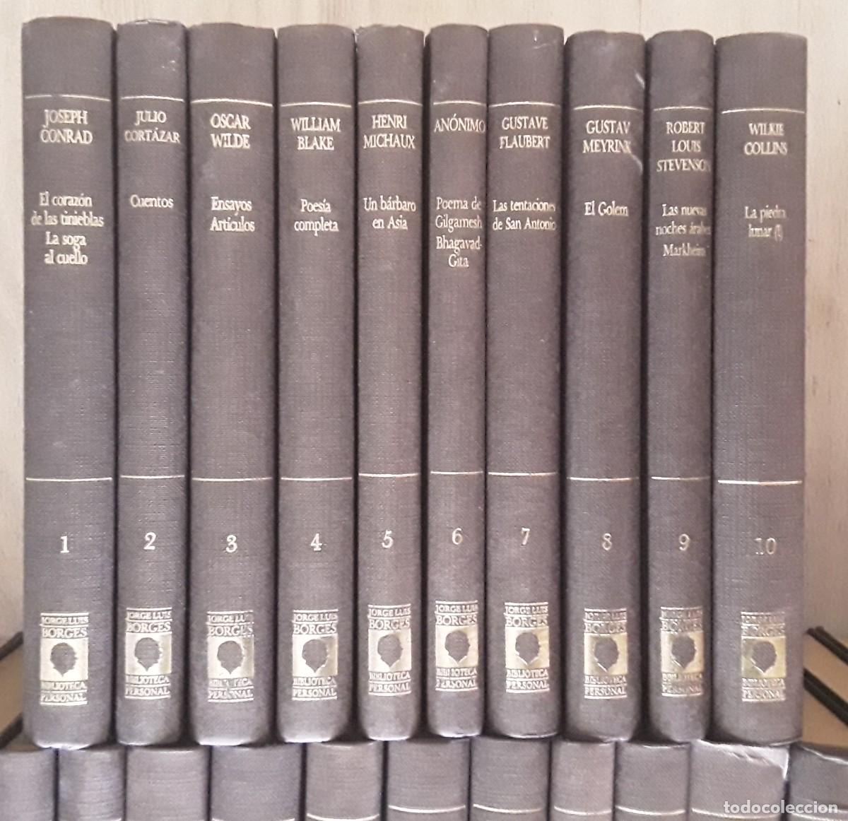 Libros de segunda mano: BIBLIOTECA PERSONAL DE JORGE LUIS BORGES. ORBIS. 80 TOMOS. COMPLETA. - Foto 3