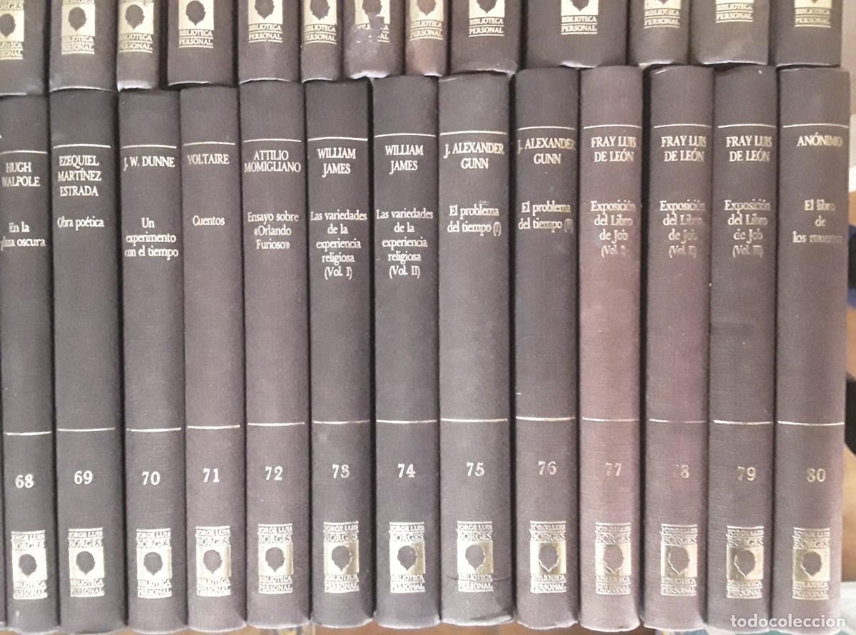 Libros de segunda mano: BIBLIOTECA PERSONAL DE JORGE LUIS BORGES. ORBIS. 80 TOMOS. COMPLETA. - Foto 4