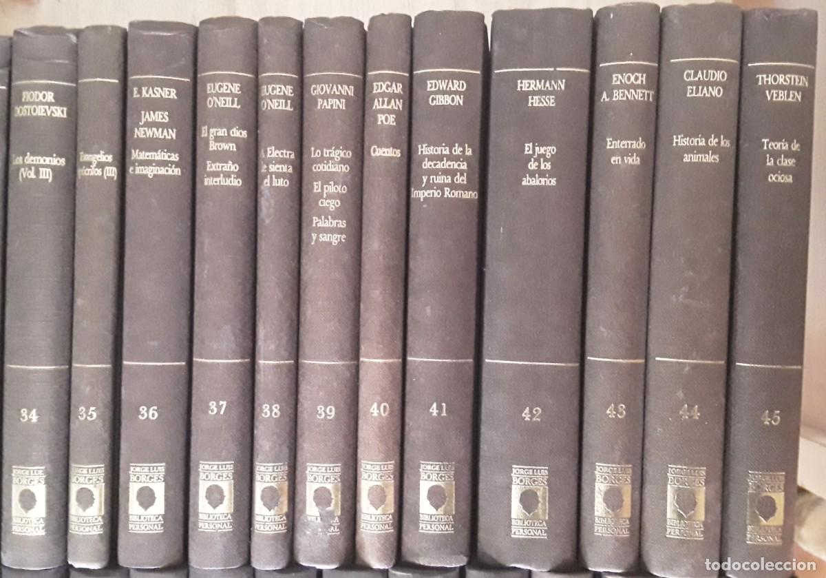 Libros de segunda mano: BIBLIOTECA PERSONAL DE JORGE LUIS BORGES. ORBIS. 80 TOMOS. COMPLETA. - Foto 5