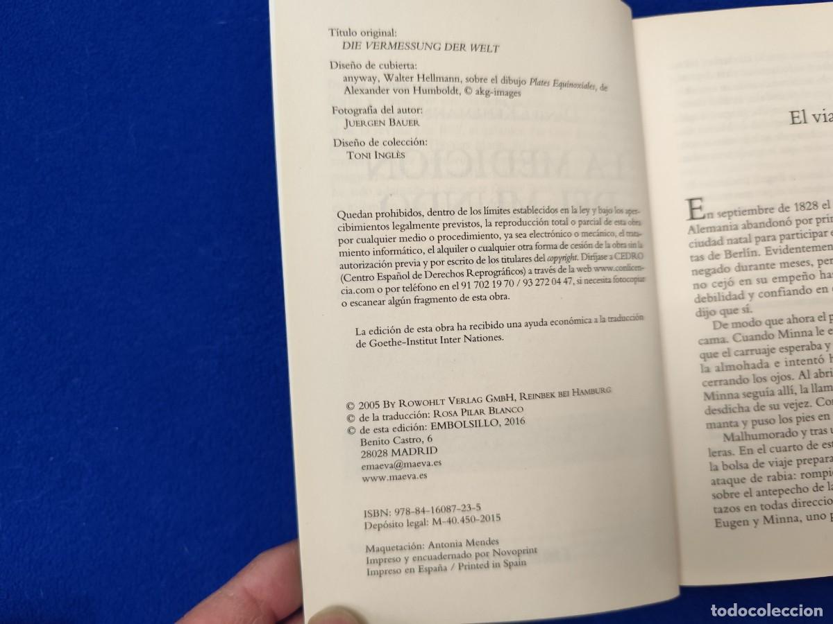 Libros de segunda mano: La Medici&oacute;n del Mundo Daniel Kehlmann Editorial Deblsillo 2015 - Foto 7