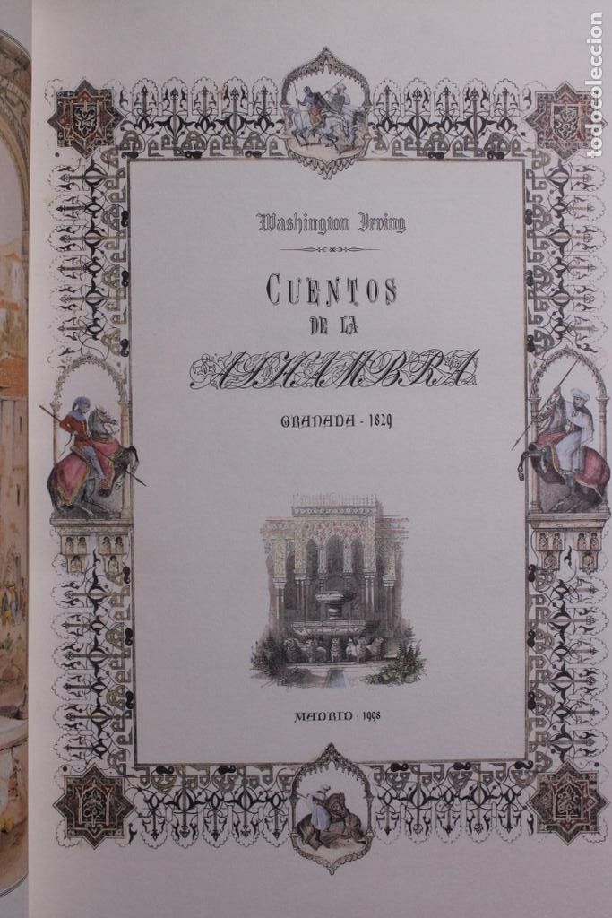 Libros de segunda mano: Cuentos de La Alhambra. WASHINGTON IRVING. Granada, 1829. - Foto 3