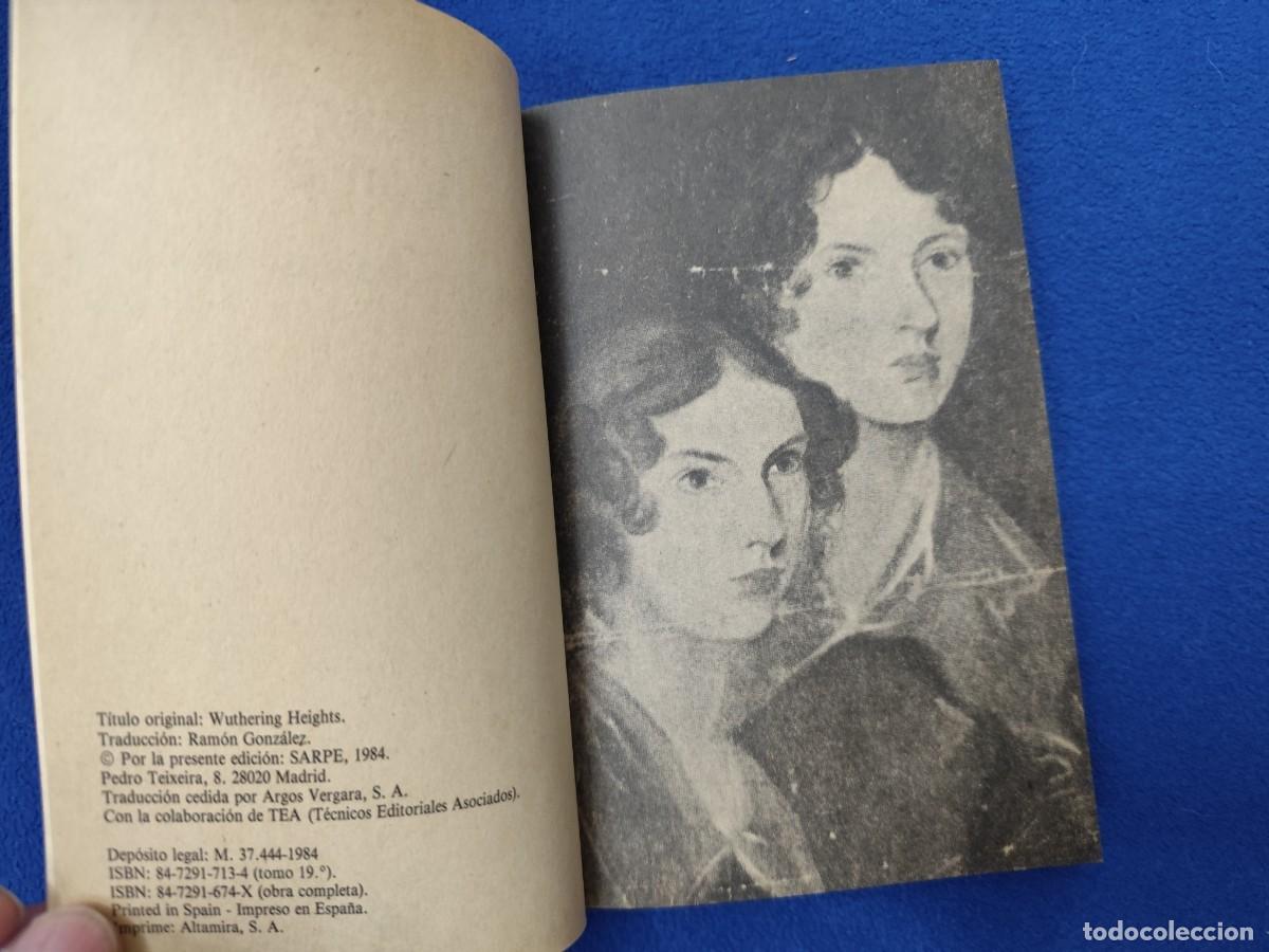Libros de segunda mano: Cumbres Borrascosas Emily Bronte Editorial Sarpe 1984 - Foto 5