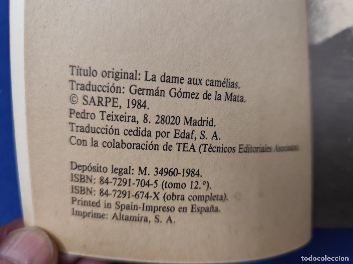 Libros de segunda mano: La Dama de las Camelias Alejandro Dumas Editorial Sarpe 1984 - Foto 6