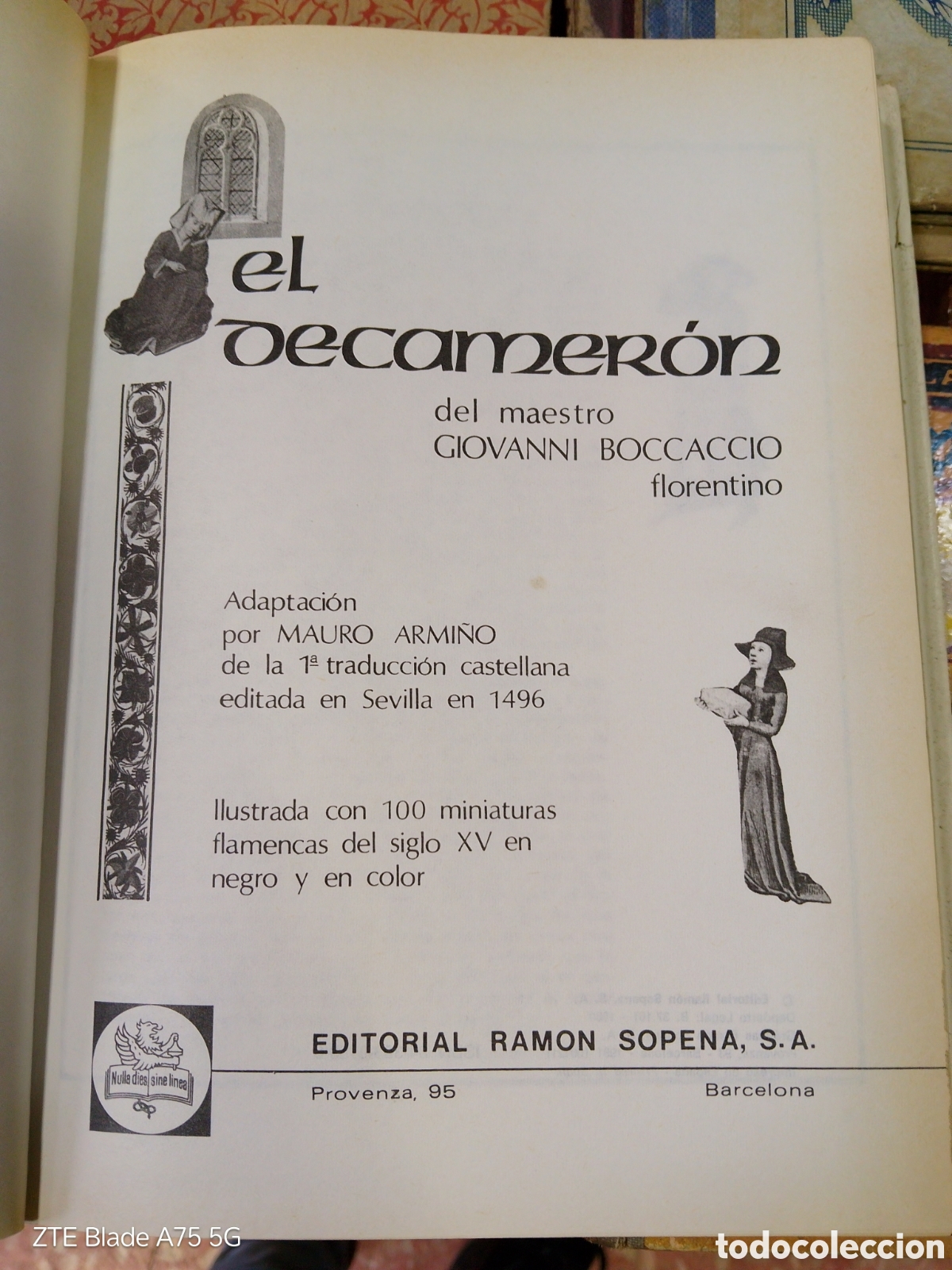Libros de segunda mano: El Decamer&oacute;n. Giovanni Boccaccio - Foto 2