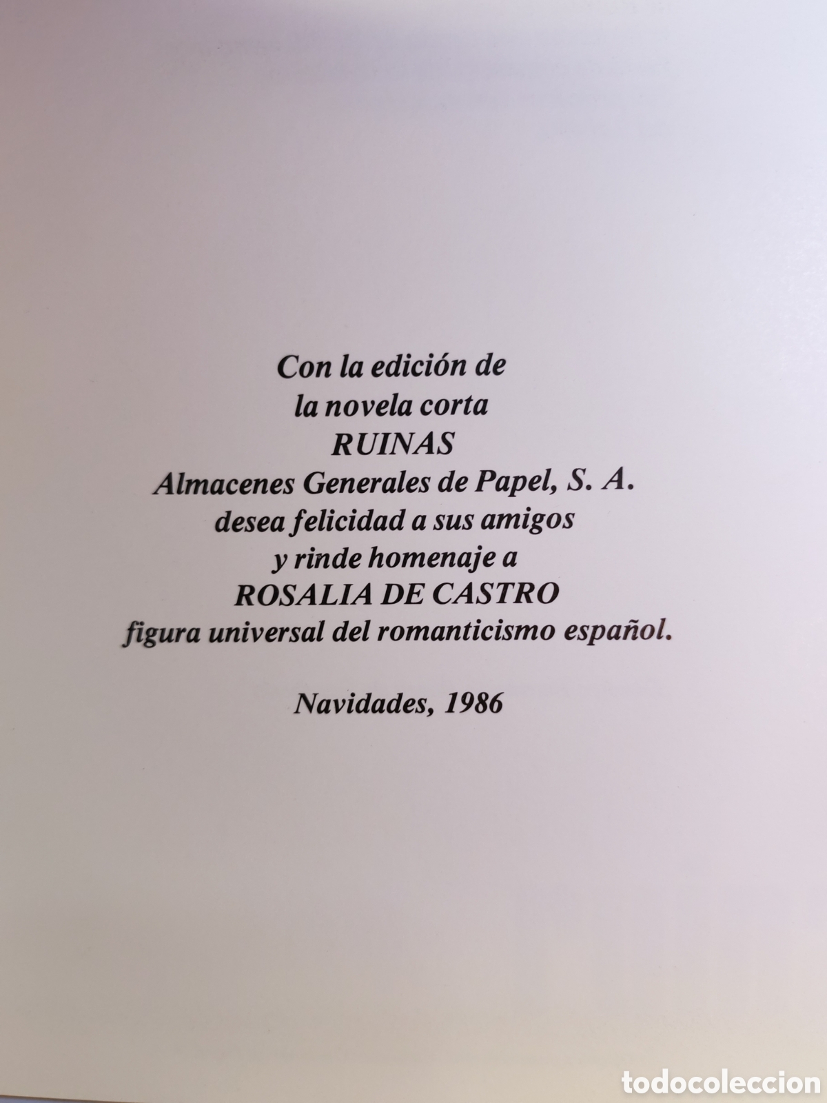 Libros de segunda mano: RUINAS. Rosalia de Castro. 1986. - Foto 2