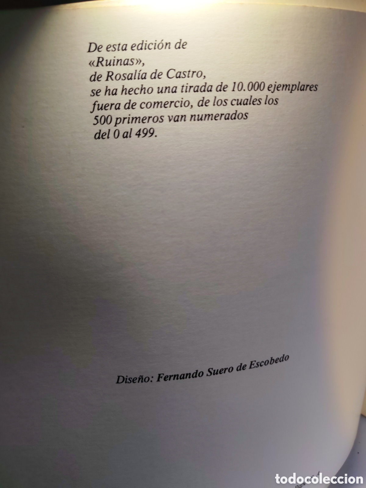 Libros de segunda mano: RUINAS. Rosalia de Castro. 1986. - Foto 3