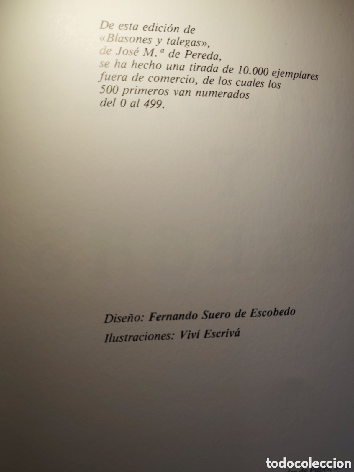 Libros de segunda mano: BLASONES Y TALEGAS. Jose M&ordf; de Pereda. 1987 - Foto 3