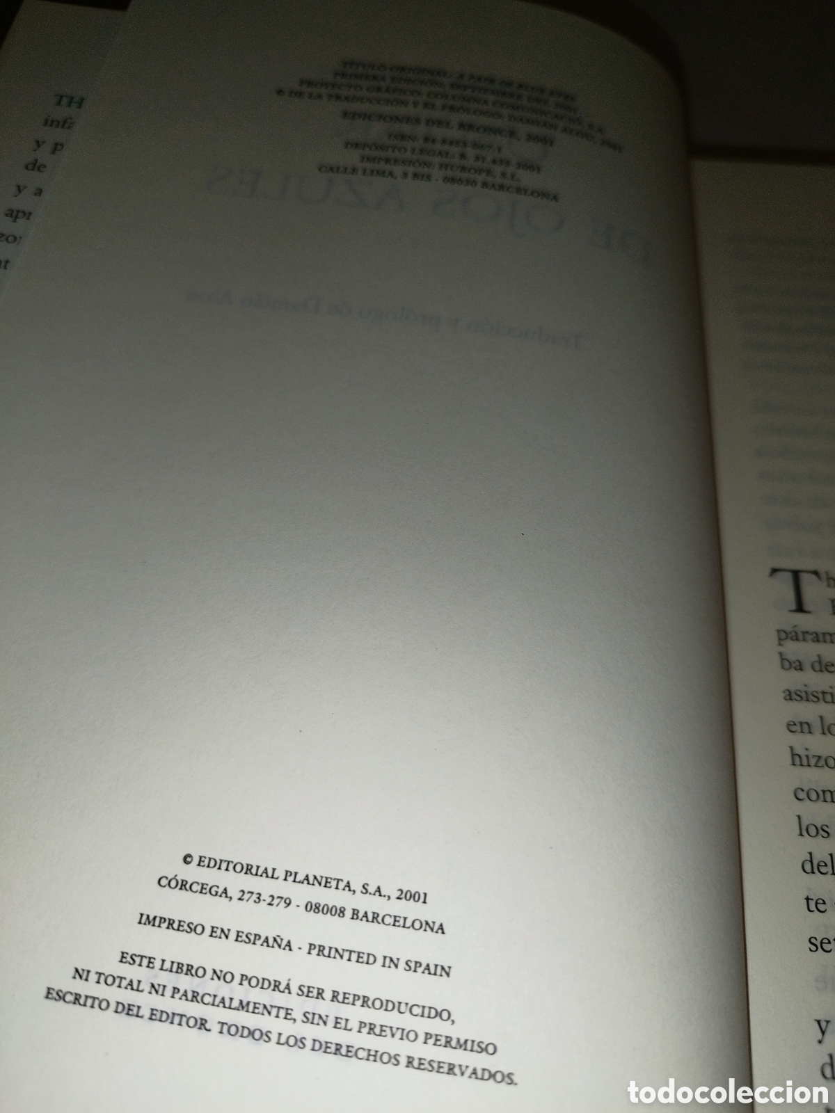 Libros de segunda mano: THOMAS HARDY: UN PAR DE OJOS AZULES. EDICIONES DEL BRONCE, 2001. PRIMERA EDICION - Foto 5