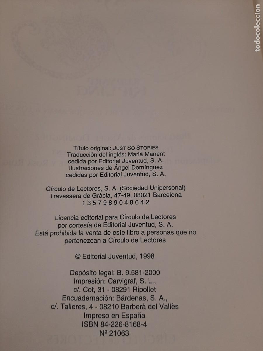 Libros de segunda mano: Precisamente as&iacute; - Rudyard Kipling - C&iacute;rculo de Lectores, 2000 - Foto 6