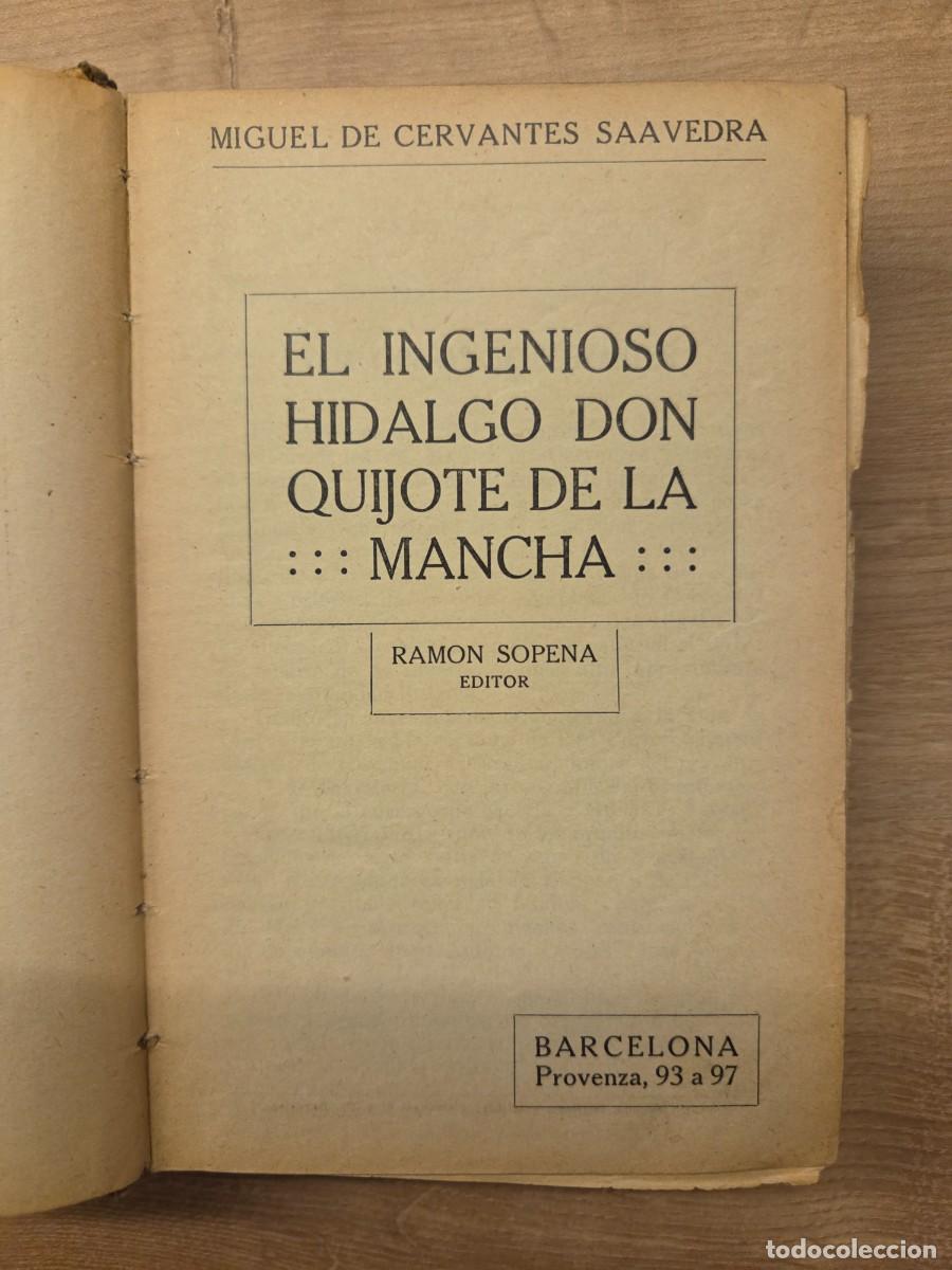 Libros de segunda mano: DON QUIJOTE DE LA MANCHA - CERVANTES - RAMON SOPENA - Foto 2