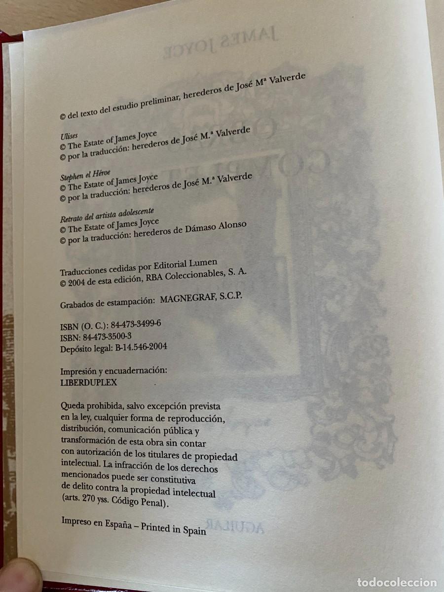 Libros de segunda mano: Joyce, obras completas, Aguilar, 1 vol. - Foto 3