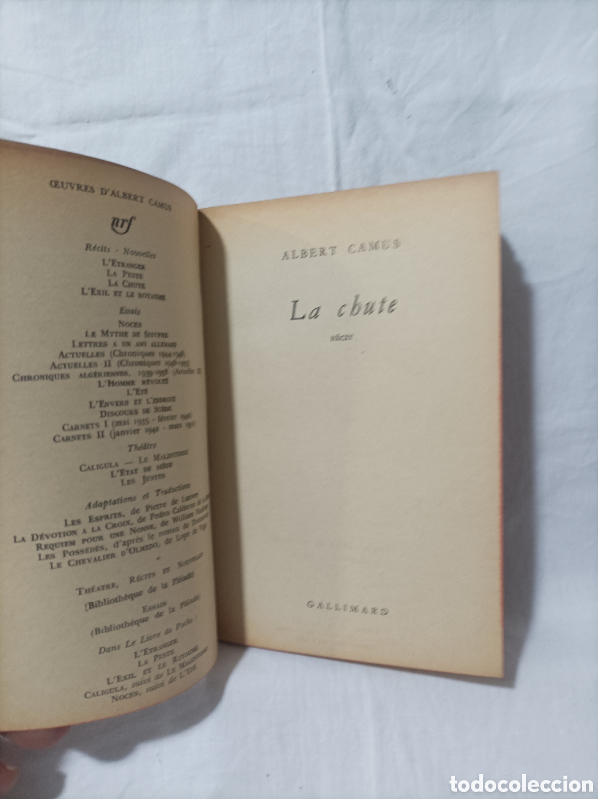 Libros de segunda mano: ALBERT CAMUS. LA CHUTE. GALLIMARD. 1956 - Foto 2