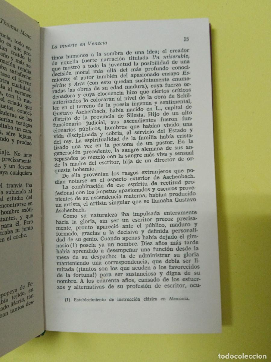 Libros de segunda mano: LA MUERTE EN VENECIA T. MANN - Foto 7