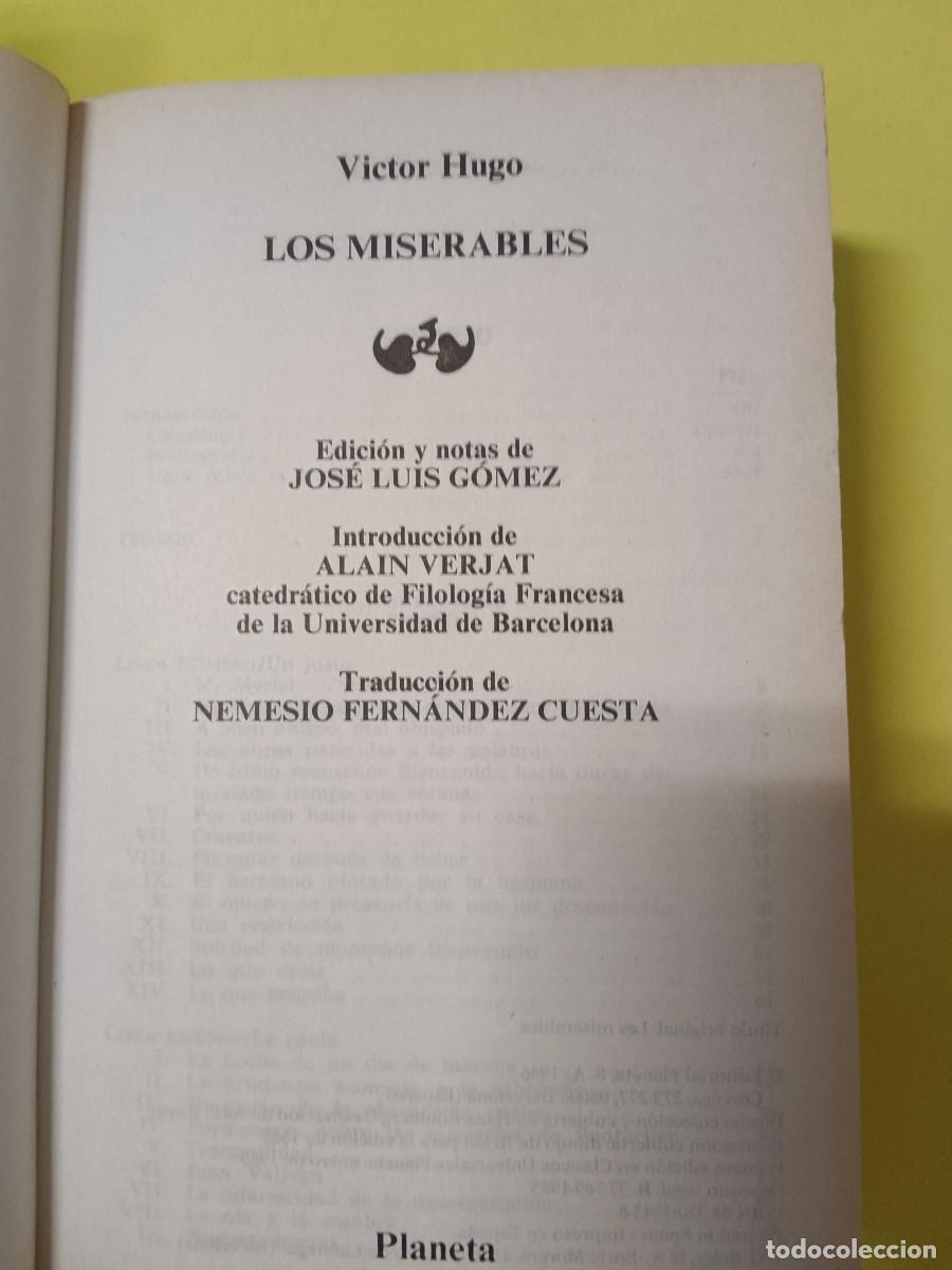 Libros de segunda mano: LOS MISERABLES. VICTOR HUGO - Foto 5