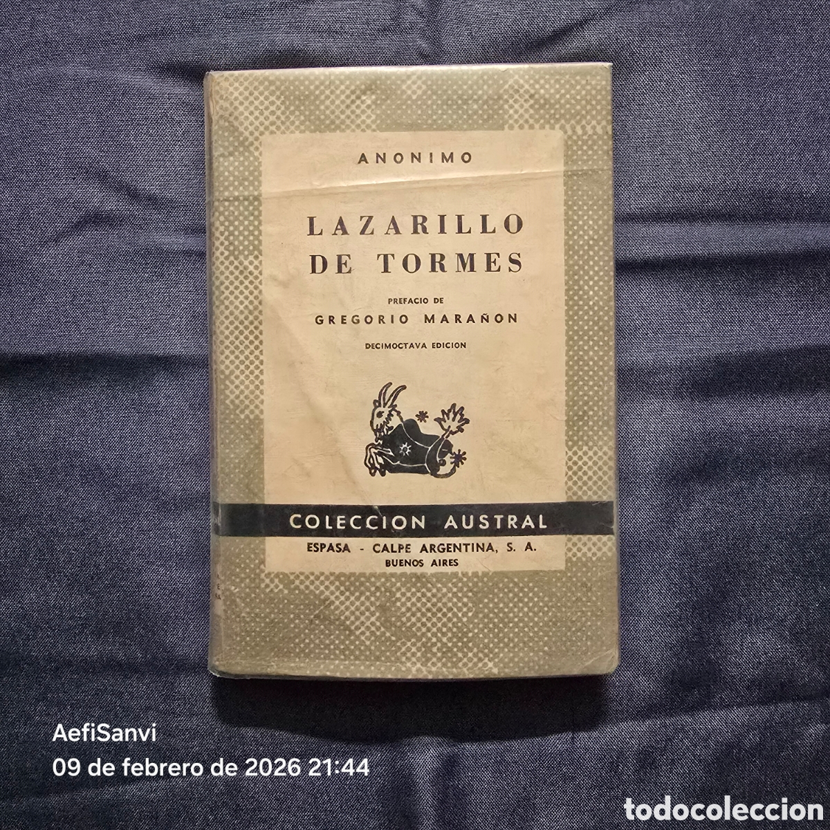 Libros de segunda mano: EL LAZARILLO DE TORMES (AN&Oacute;NIMO) (AUSTRAL, ESPASA-CALPE) - Foto 1