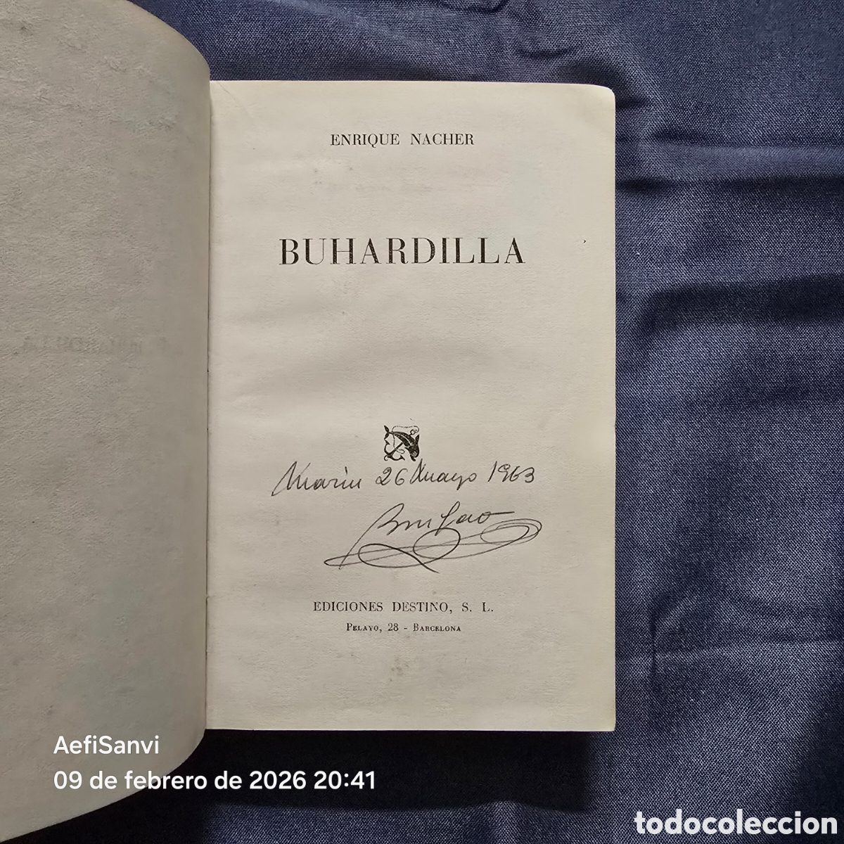 Libros de segunda mano: BUHARDILLA (ENRIQUE NACHER) (DESTINO) - Foto 2