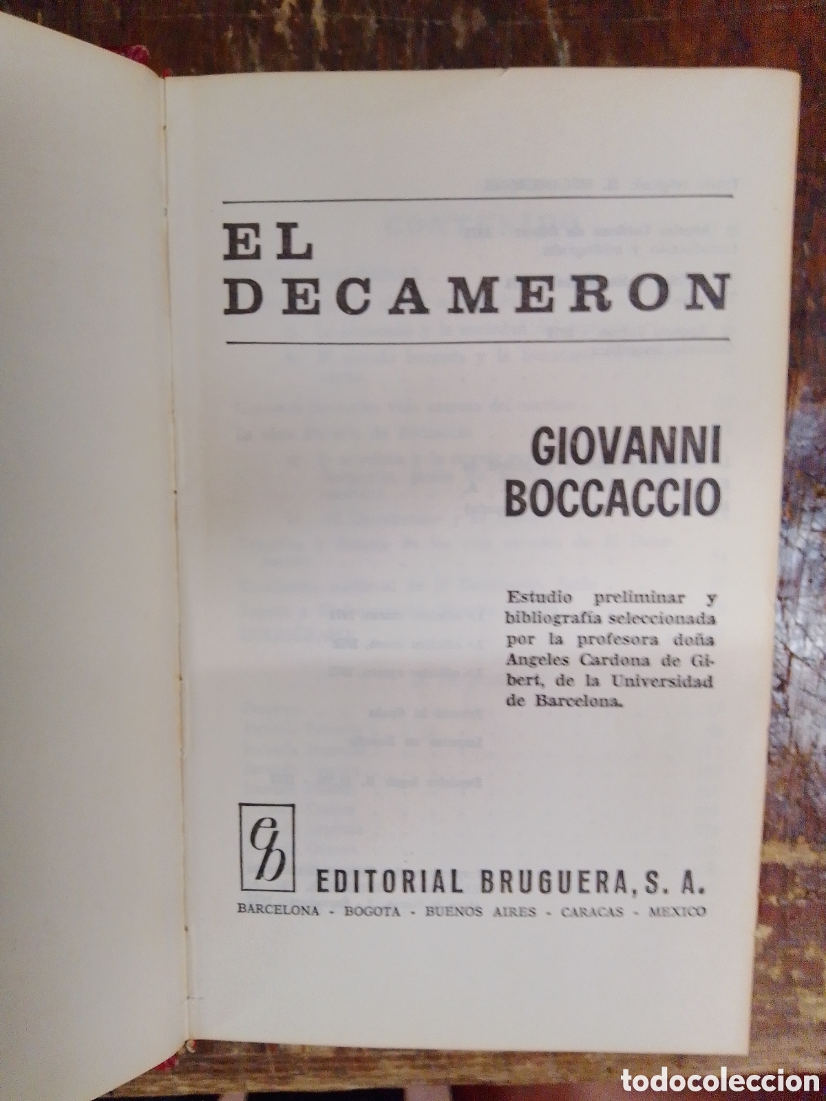 Libros de segunda mano: EL DECAMERON. BOCCACCIO, GIOVANNI. BRUGUERA. 1972 - Foto 1
