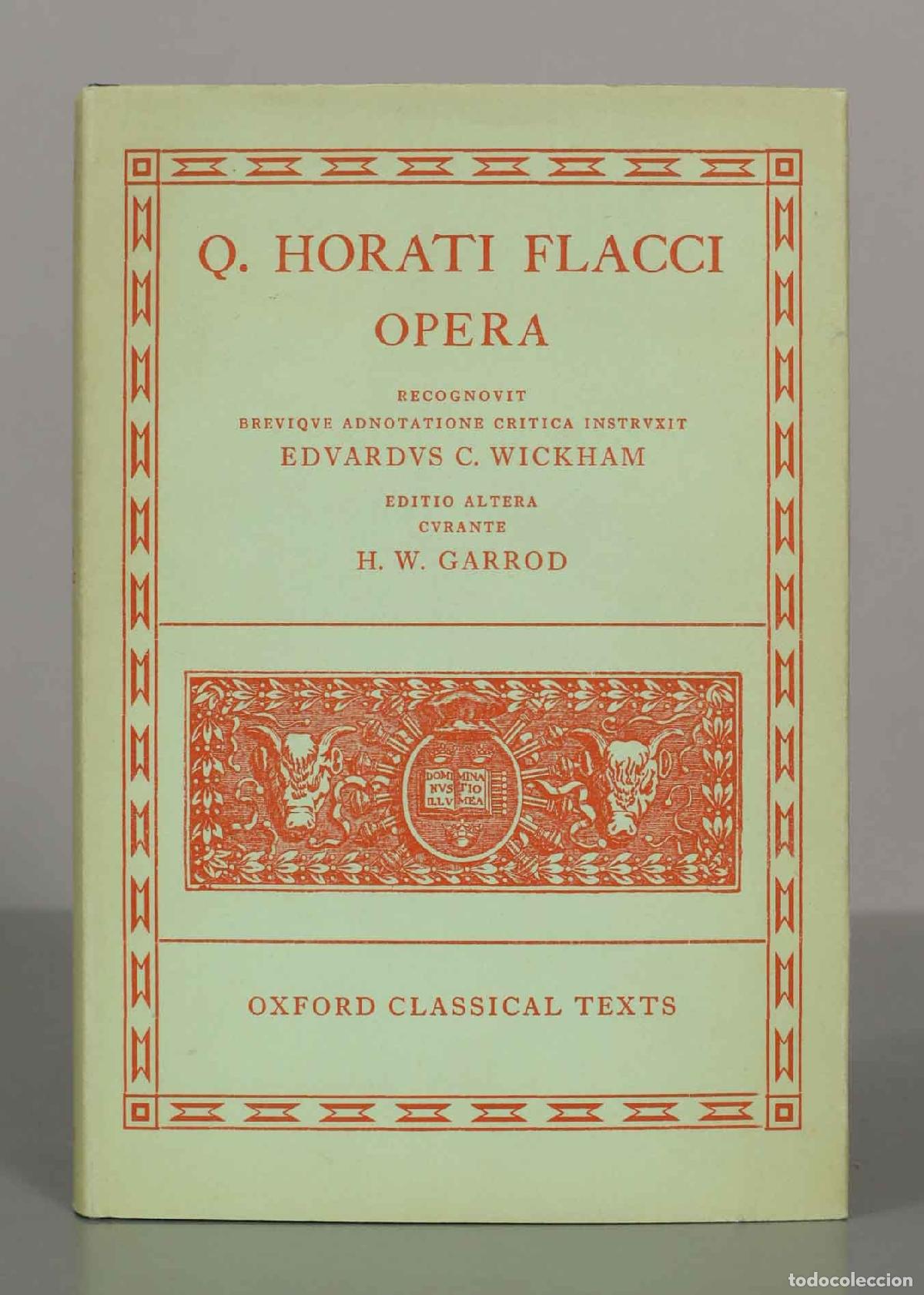 Libros de segunda mano: Q Horati Flacci Opera Horace. Wickham, E C OXFORD - Foto 1