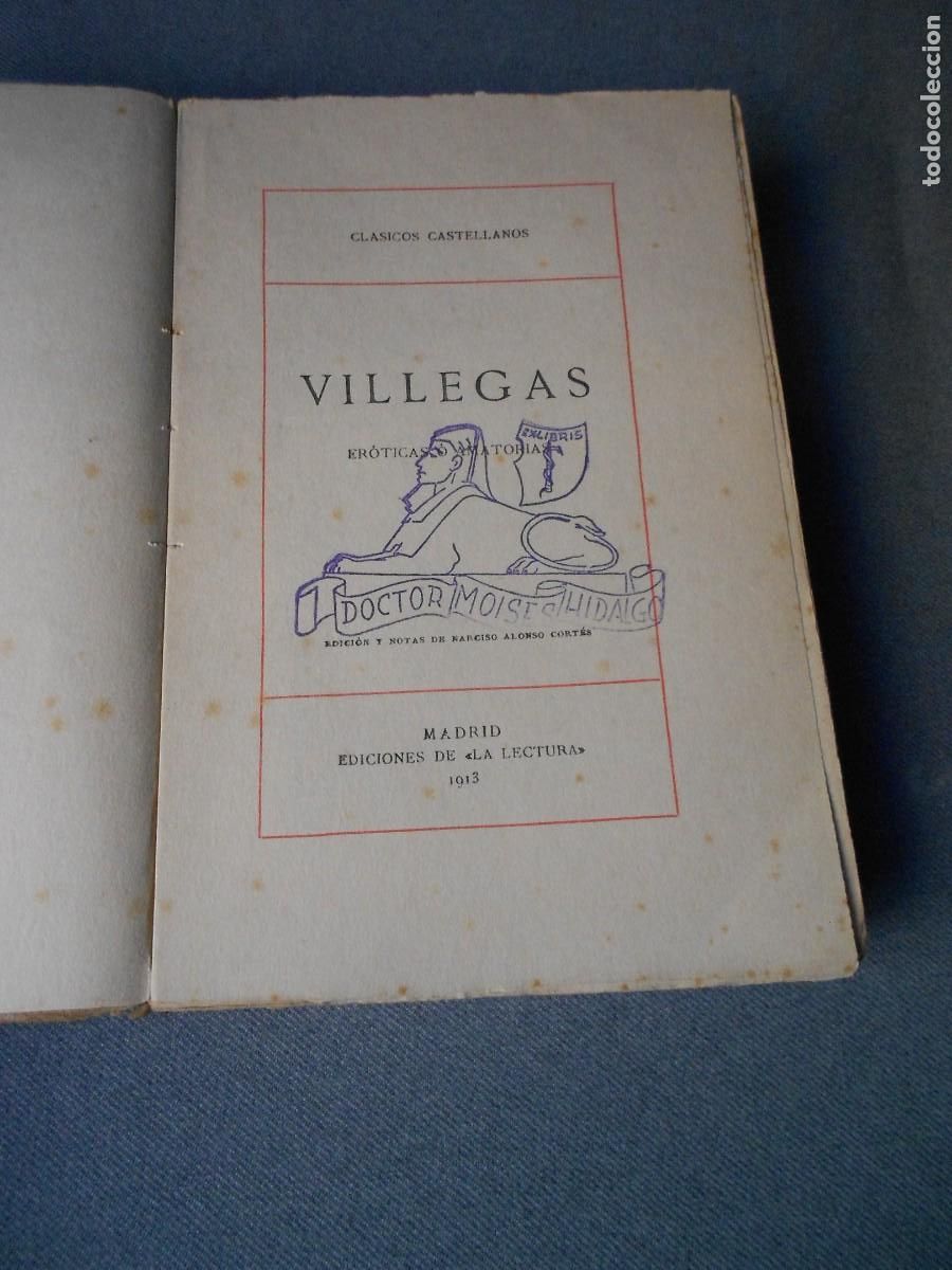 Libros de segunda mano: VILLEGAS. EROTICAS O AMATORIAS. - Foto 2